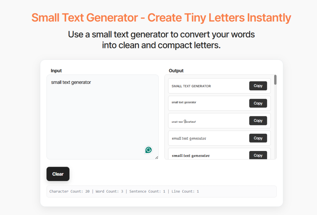 small text generator preview image